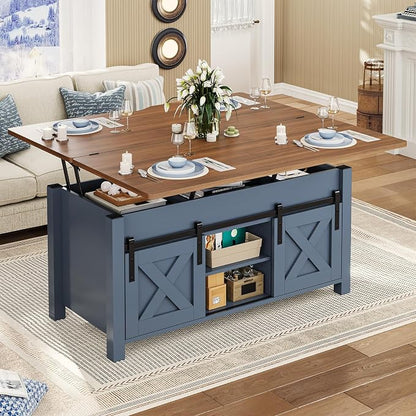 SEDETA Lift Top Coffee Table, 4 in 1 Multi-Function Convertible Coffee Tables - Image 7
