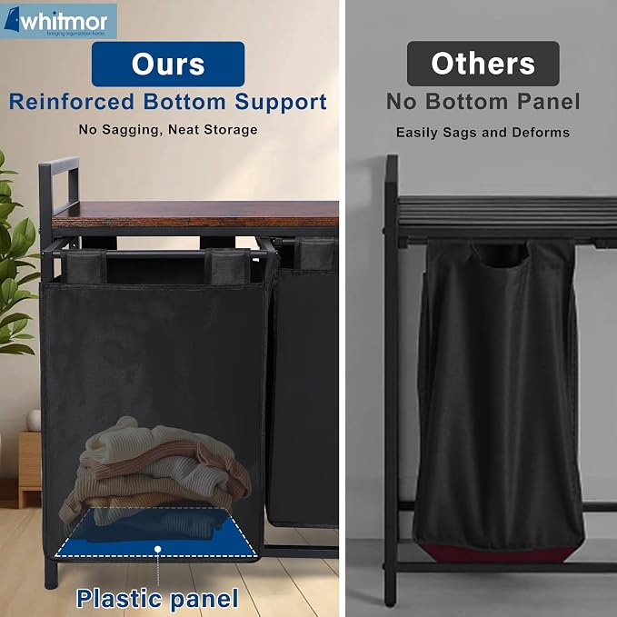 Whitmor Laundry Sorter, 138L Laundry Hamper - Image 5