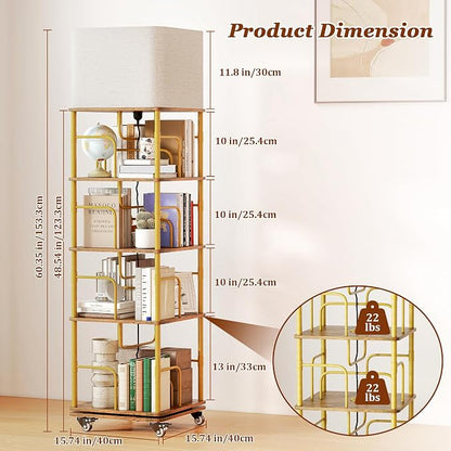 Quikraen 4-Tier Rotating Bookshelf - Image 2