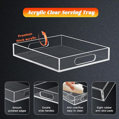 17 * 17 Acrylic Organizer Tray Large, Serving Tray - Image 3