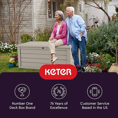 Keter Westwood 150 Gallon Resin Large Outdoor Storage Box - Image 9