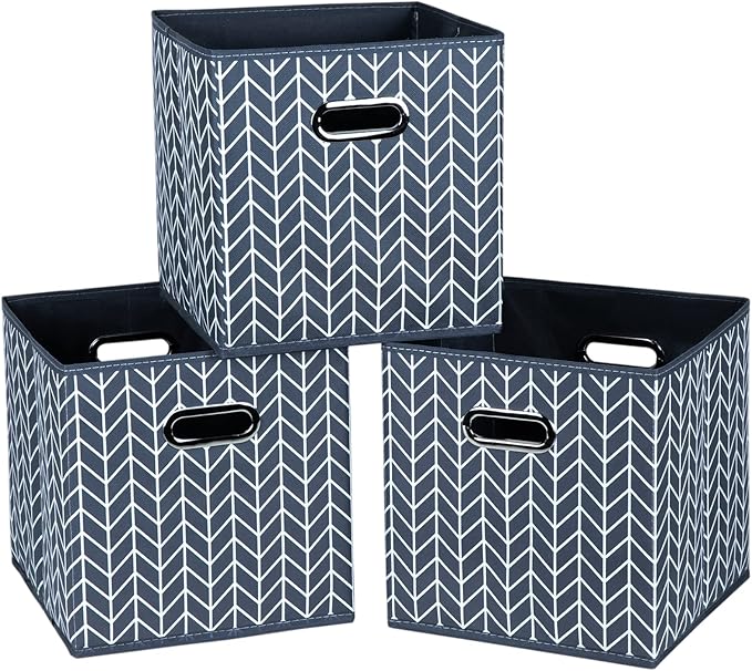 Fabric Cloth Storage Bins, Fabric Cube Organizer by SEVENDOME