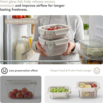GENICOOK Glass Fruit Storage Containers - Image 2