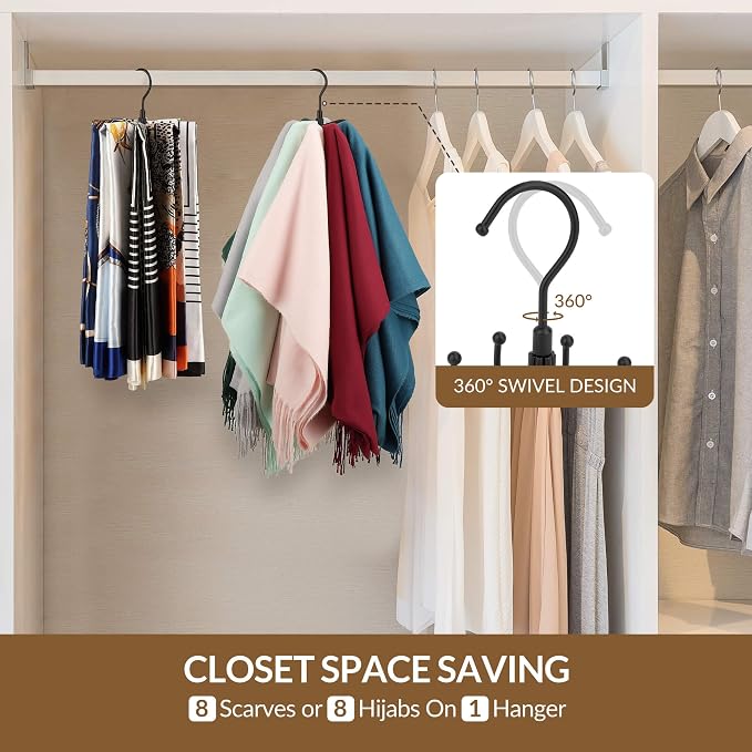 ZEDODIER 2 Pack Scarf Organizer Scarf Hanger - Image 3