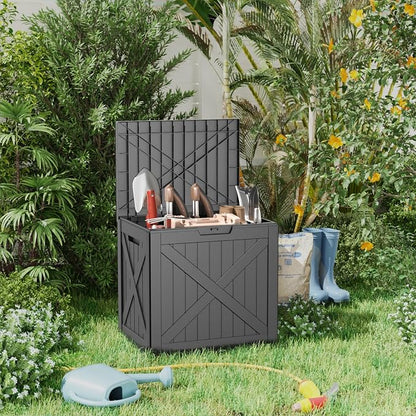 32 Gallon Deck Box, Resin Outdoor Storage Box - Image 4