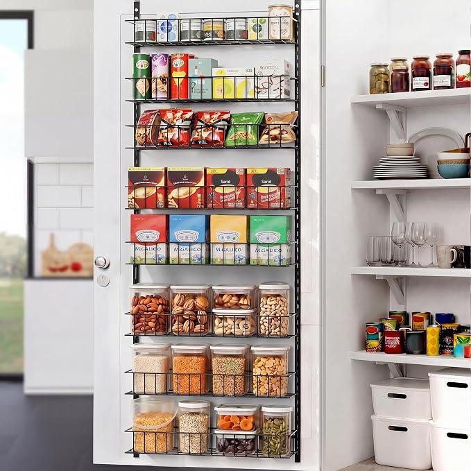 ElegantArray 8-Tier Pantry Door Organizer, Hanging Spice Rack Shelves, Home by Unknown
