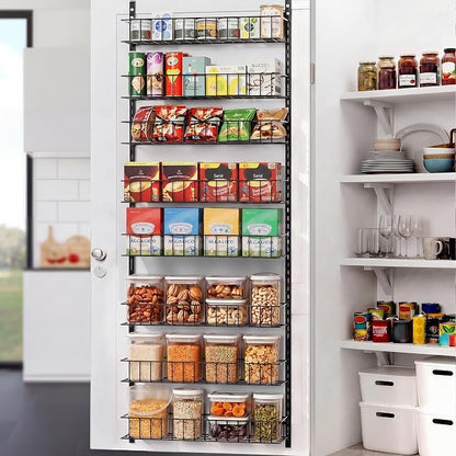 ElegantArray 8-Tier Pantry Door Organizer, Hanging Spice Rack Shelves, Home by Unknown