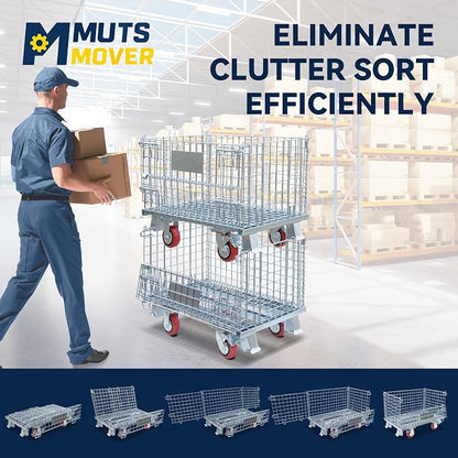 50-Gallon Folding Wire Laundry Cart - Image 2