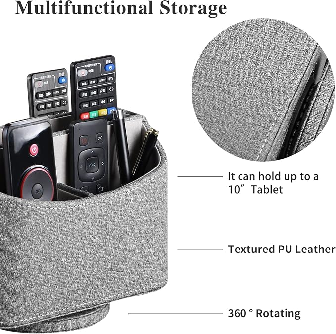 Remote Control Holder, Spinning Remotes Caddy Organizer - Image 2