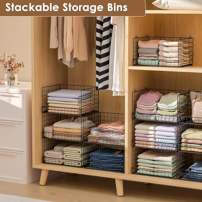 Yociyoga 3-Tier Stackable Closet Organizers and Storage Shelves, Foldable - Image 4