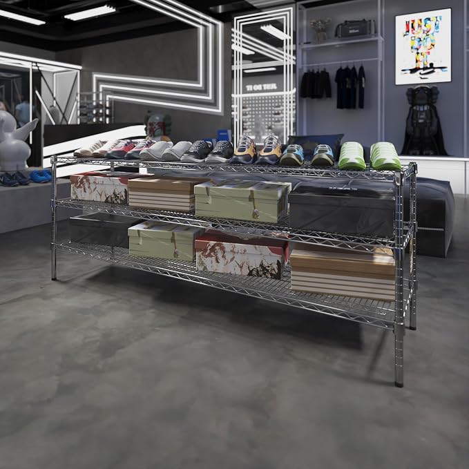 18" Deep x 72" Wide x 27" Height Wire Shelving Kit | 3-Tier | NSF Commercial - Image 2