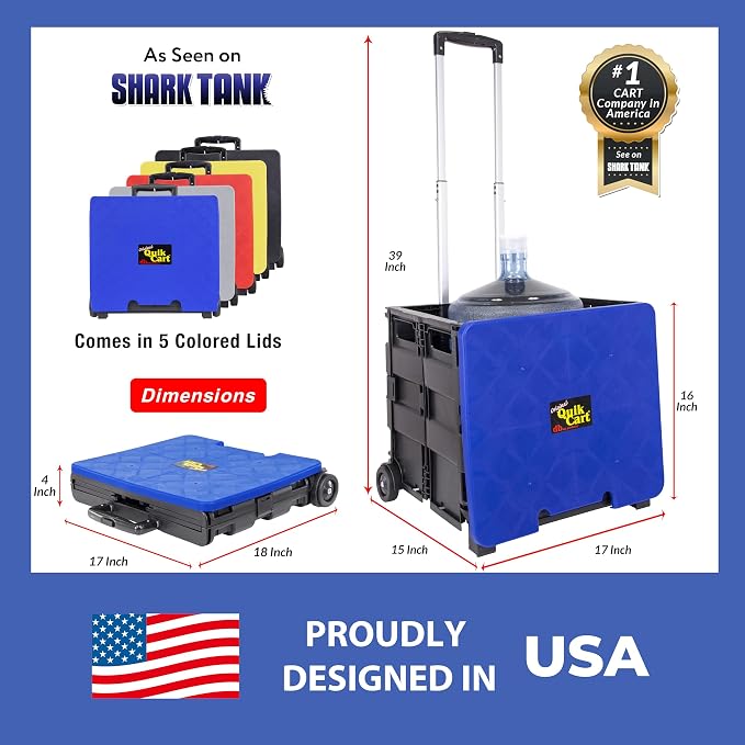 dbest products Quik Cart Collapsible Rolling Crate on Wheels - Image 4