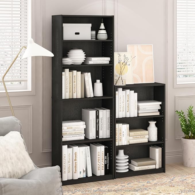 Furinno Jaya Book Shelf, 5-Tier Bookshelf, Bookcase - Image 5
