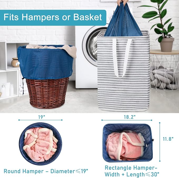 Polecasa 2 Pack Heavy Duty Diamond Mesh Laundry Bag, Breathable Mesh, Machine - Image 4