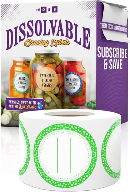 Canning Labels Dissolvable Stickers by MESS