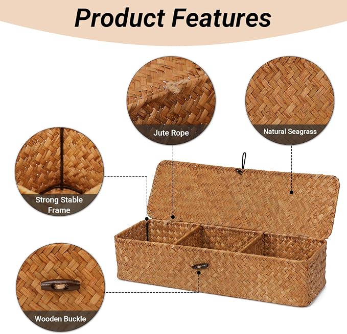 Nonam Seagrass Storage Small Basket - Image 3