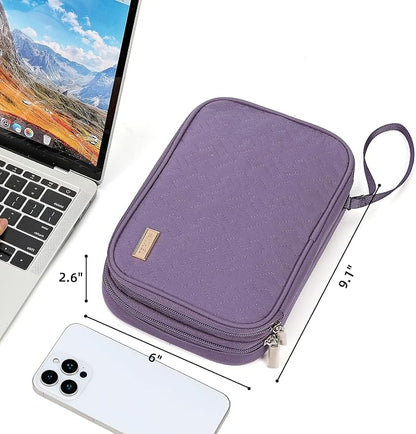 NISHEL Travel Cord Organizer Case, Double Layers Tech Electronic Bag, Essentials - Image 6