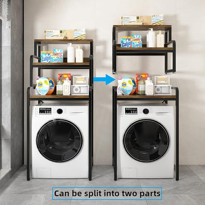 3-Tier Bathroom Room Shelf Washing Machine Storage Utility Rack Over The Toilet - Image 3