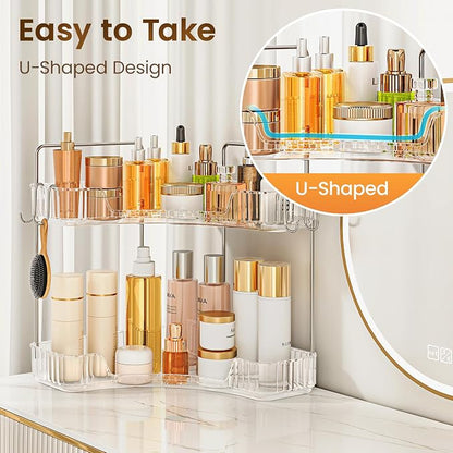 Corner Bathroom Counter Organizer 2 Tier Bathroom Organizers and Storage - Image 6