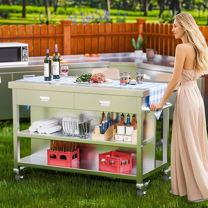 Stainless Steel Kitchen Island - Image 3