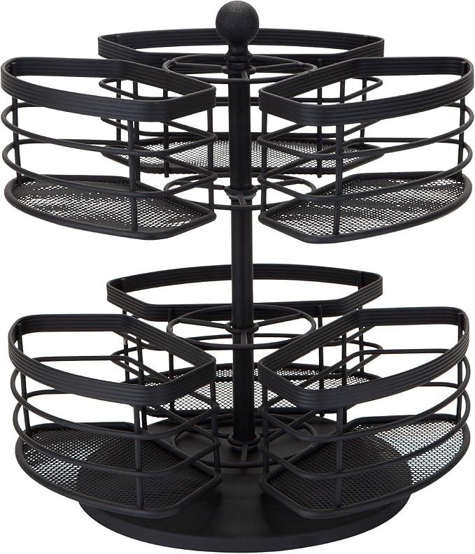 Bath Bliss 2 Tier Carousel Vanity Storage Organizer, Under Cabinet, Dresser Top by BathBliss