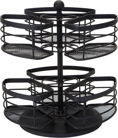 Bath Bliss 2 Tier Carousel Vanity Storage Organizer, Under Cabinet, Dresser Top by BathBliss