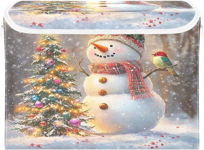 Whimsical Snowman Storage Bins by LLCxigua