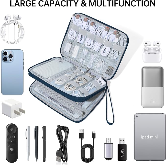 CILLA Electronics Organizer Travel, Travel Cord Organizer Case, Compact - Image 5