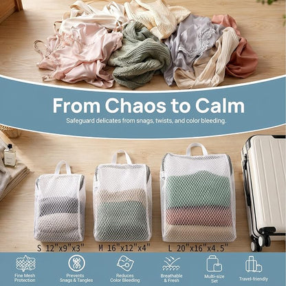 Mesh Laundry Bags 3-Pack for Delicates, Shoes & Clothes - Image 4