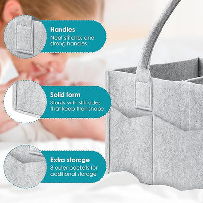 Cute Castle 2 Pack Diaper Caddy Organizer - Image 7