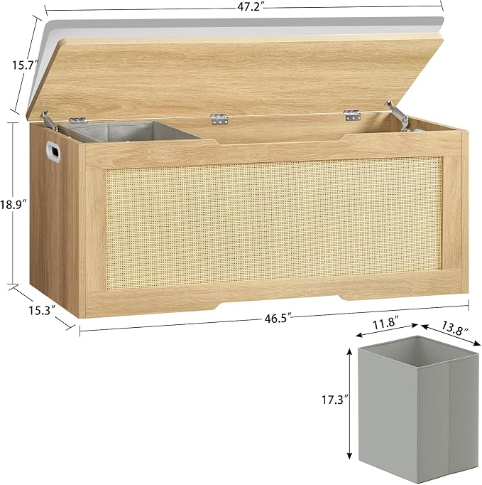 usikey 47.2" Large Storage Chest - Image 3