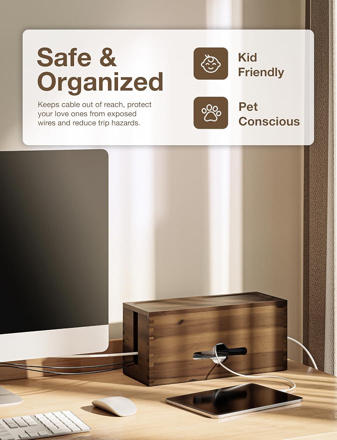 Acacia Large Cable Management Box - Image 5