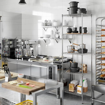 21" Deep x 24" Wide x 86" Height Wire Shelving Kit | 5-Tier | NSF Commercial - Image 7