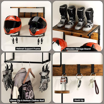 Urban Deco Motorcycle Helmet Holder Wall Mount, Helmet Rack - Image 5