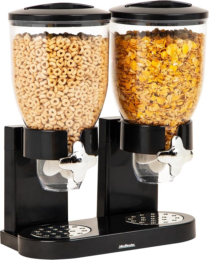 Mind Reader Double Dry Food Dispenser, 2 x 3.5L Countertop Containers by MindReader