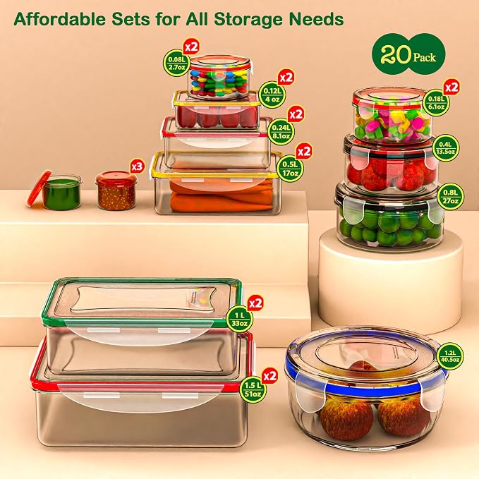 40 Pcs Food Storage Containers - Image 2