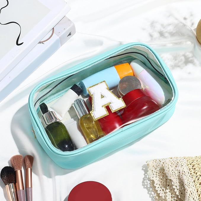 YOOLIFE Initial Clear Makeup Bag | Waterproof Large Makeup Bag | Personalized - Image 8