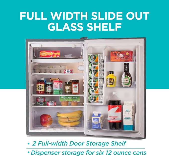 BLACK+DECKER 4.3 Cu. Ft. Compact Refrigerator, ENERGY STAR Certified, Single - Image 4