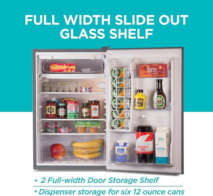 BLACK+DECKER 4.3 Cu. Ft. Compact Refrigerator, ENERGY STAR Certified, Single - Image 4