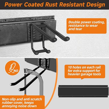 Garage Tool Organizer Wall Mount, Heavy Duty 48 Inches Garage Organization and - Image 3