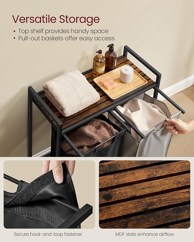 VASAGLE Laundry Hamper, Laundry Basket, Laundry Sorter - Image 4