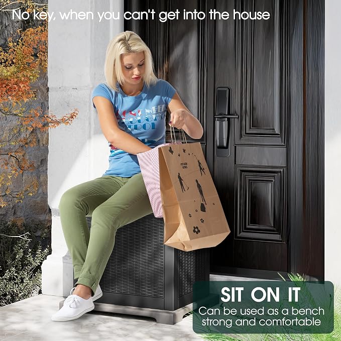 31 Gallon Outdoor Storage Deck Box Waterproof, Garden Tool, Backyard Cushion - Image 7