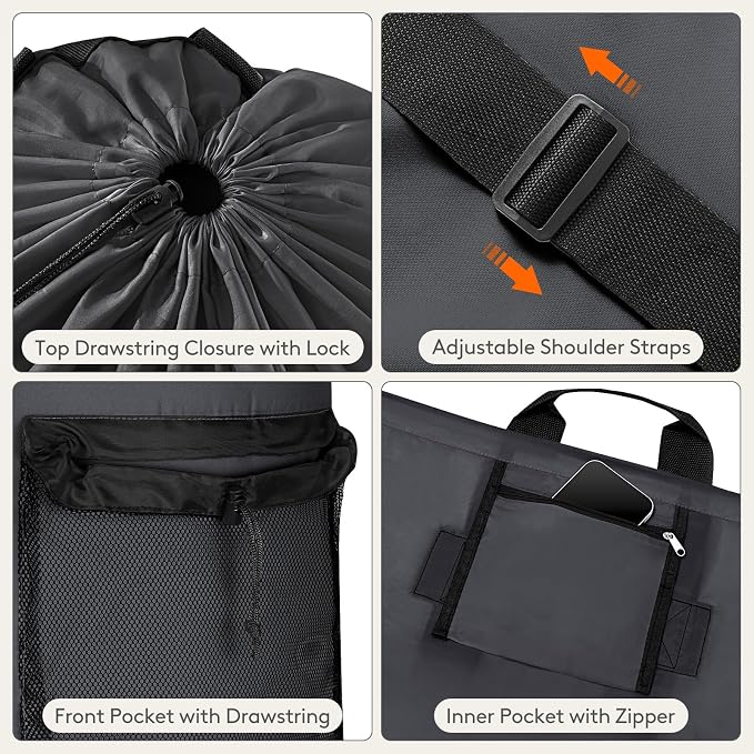 Lifewit Laundry Bag, Extra Large Laundry Backpack - Image 4