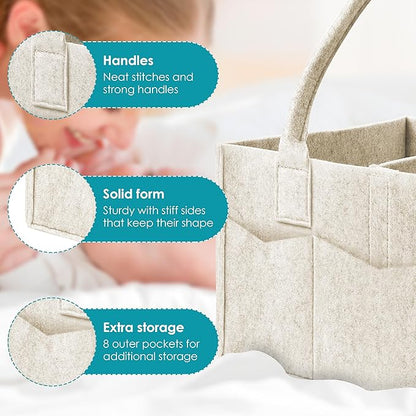Cute Castle 2 Pack Diaper Caddy Organizer - Image 7