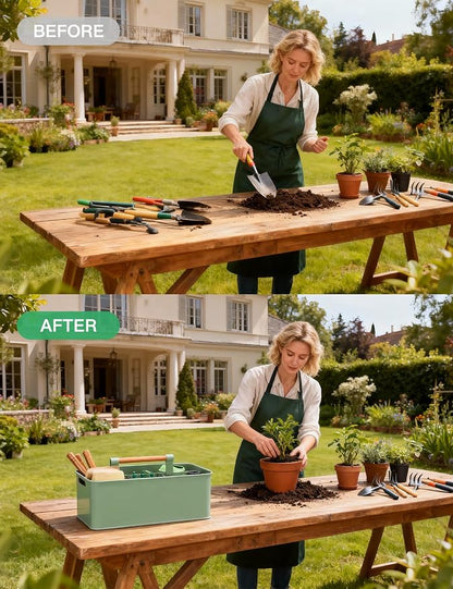 Gardening Tool Caddy, Garden Tool Basket - Image 6