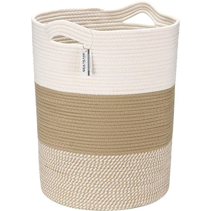 Sea Team Large Size Cotton Rope Woven Storage Basket by SeaTeam