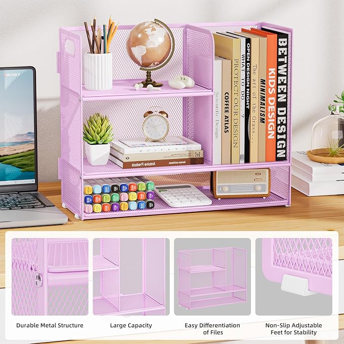 Marbrasse 3-Tier Desk Shelf Organizer - Image 4