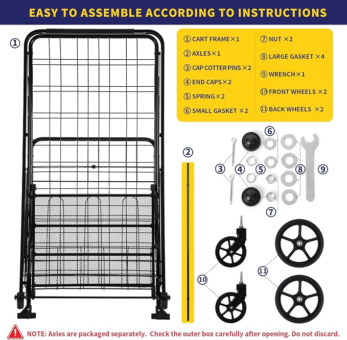BIEAMA Folding Shopping Cart - Image 7