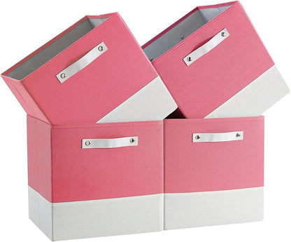 Storage Cube Bins | 7.7 oz/yd² Fabric Cubby Organizer Baskets by FABINADO