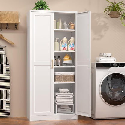 71" Tall Metal Kitchen Pantry Cabinet, Storage Cabinet - Image 7